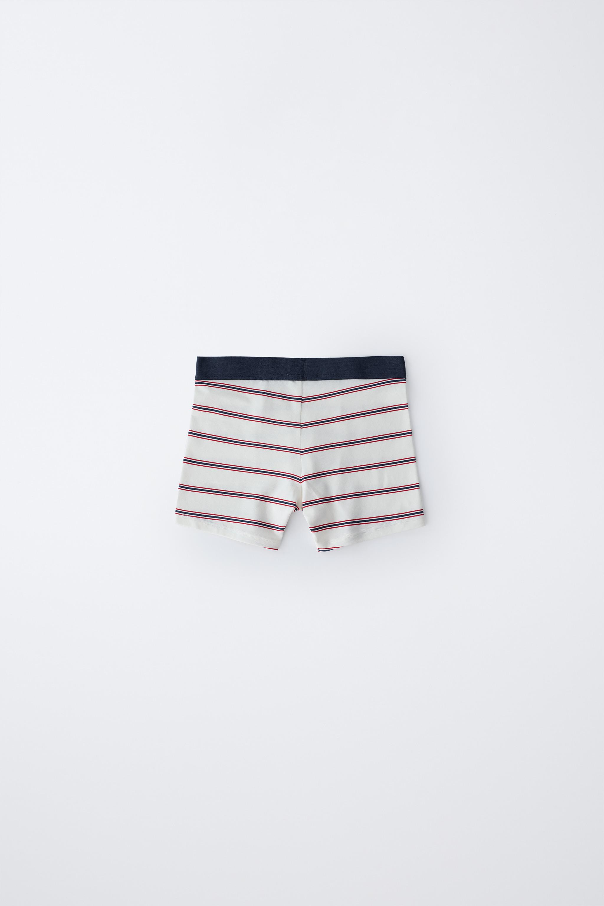 AGES 6-14 / FIVE-PACK OF STRIPED BOXERS